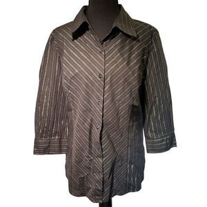 Apostrophe Vintage Striped Stretch Shirt
